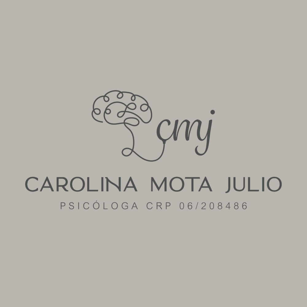 Identidade visual desenvolvida para a psicologa Carolina Mota, com um logotipo elegante e moderno